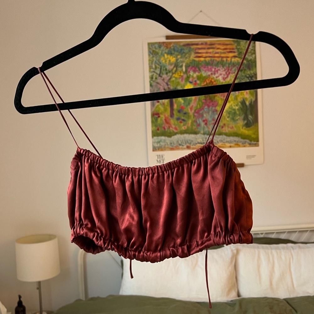 The Great Eros Silk Bandeau Top